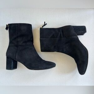 J. Crew Sadie Black Suede Ankle Boots Sz 10